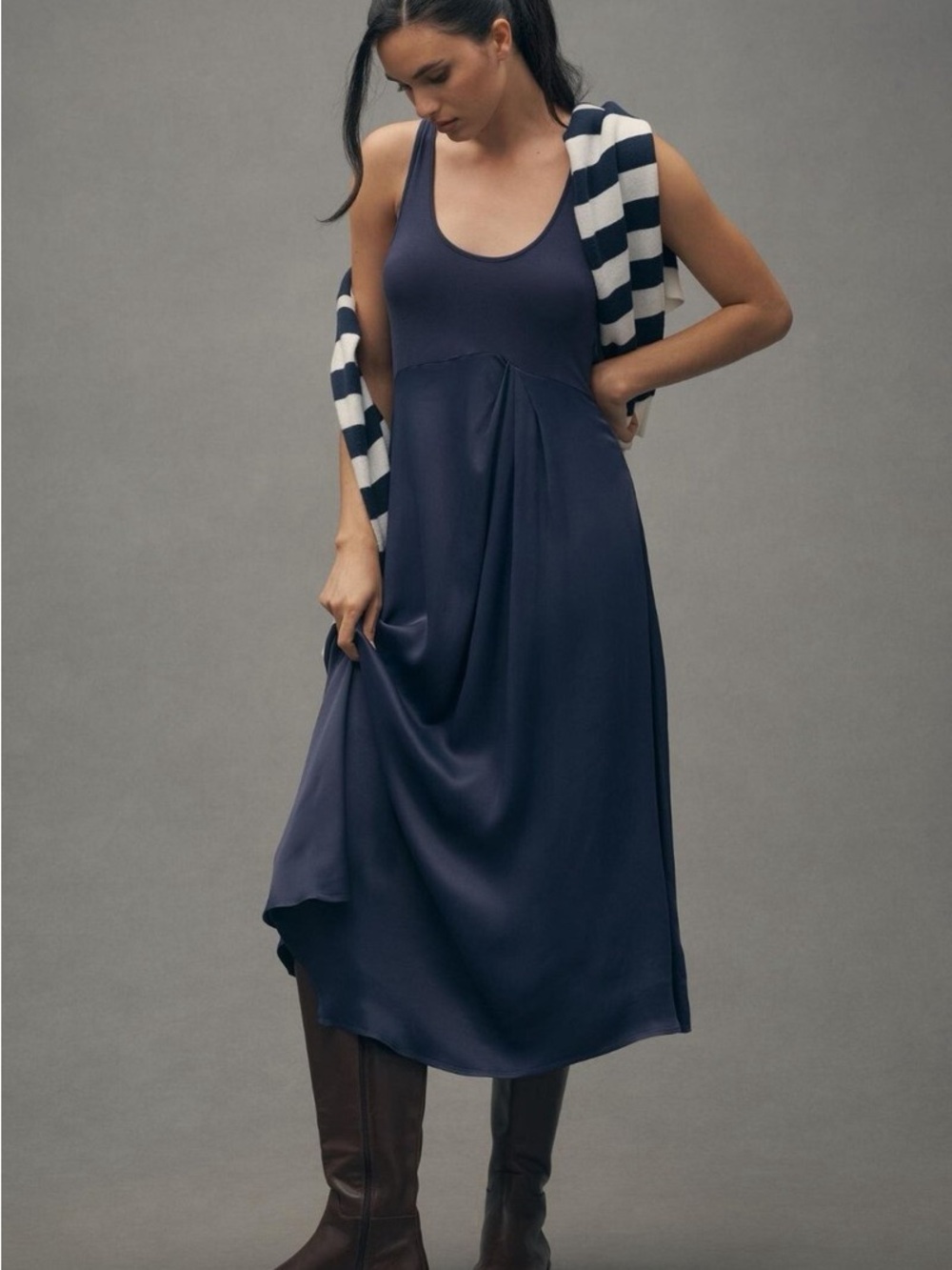 Anthropologie The Gemini Twofer Dress XS Blue